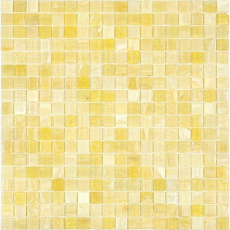 APOLLO TILE Skosh 11.6 in. x 11.6 in. Glossy Cream Beige Glass Mosaic Wall and Floor Tile 18.69 sqft/case, 20PK APLNB88BG331A